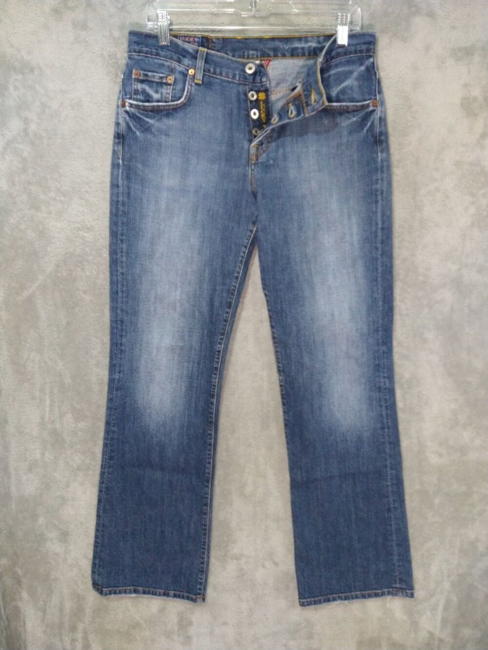 Lucky Brand Jeans Womens 6/28 Blue Denim Easy Rider Bootcut Mid Rise Button Fly
